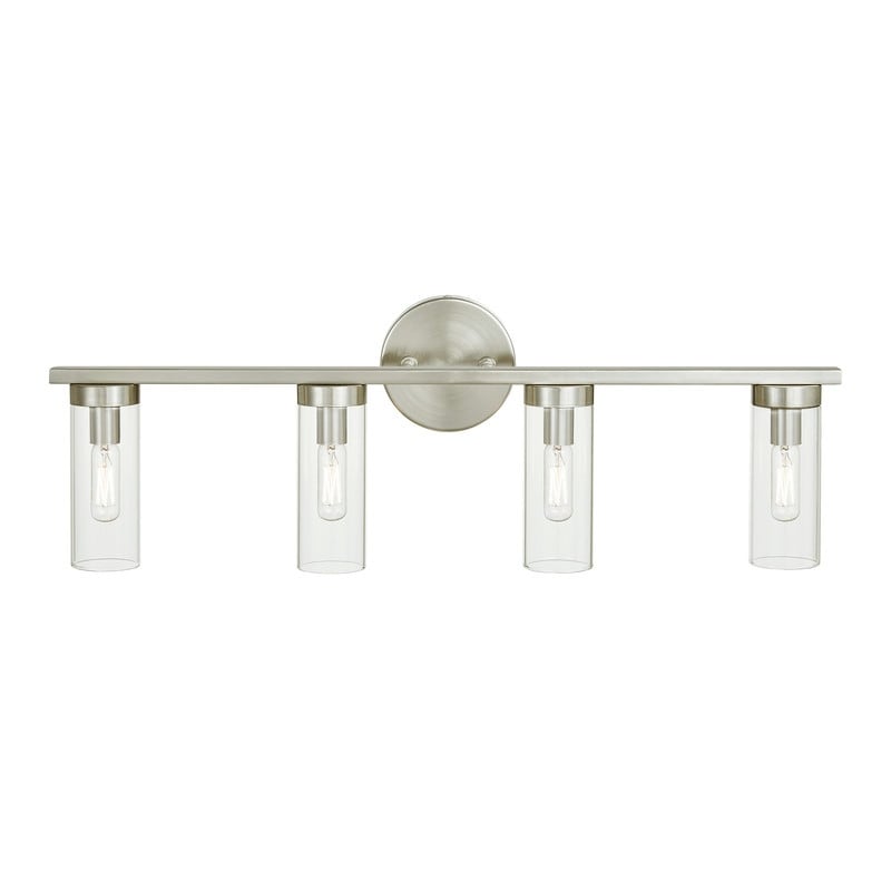 KAWOTI 4-light Modern Dimmable Bathroom Vanity Light with Clear Glass