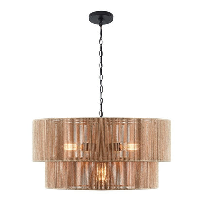 KAWOTI Width 26 5-Light 4-Tiered Bohemian Pendant Light