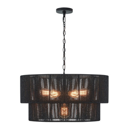 KAWOTI Width 26 5-Light 4-Tiered Bohemian Pendant Light