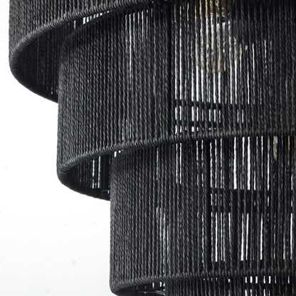 KAWOTI Width 26 5-Light 4-Tiered Bohemian Pendant Light