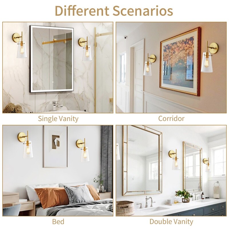 KAWOTI 5-in W 1-light Modern Armed Wall Sconce