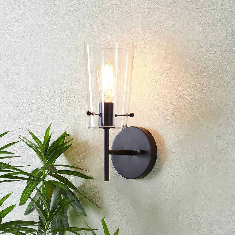 KAWOTI 5-in W 1-light Modern Armed Wall Sconce