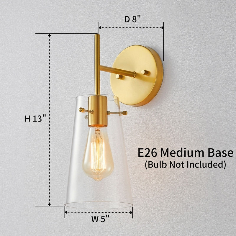 KAWOTI 5-in W 1-light Modern Armed Wall Sconce