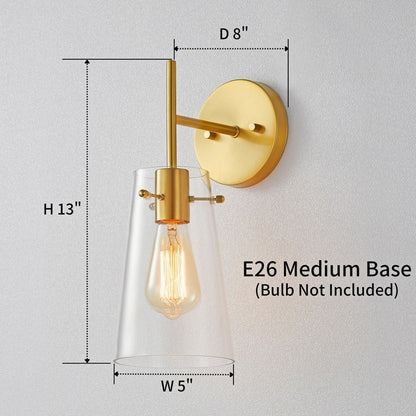 KAWOTI 5-in W 1-light Modern Armed Wall Sconce