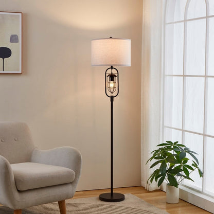 KAWOTI 62.5 inch Bronze Standard Floor Lamp with Night Light