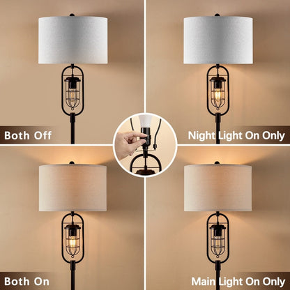 KAWOTI 62.5 inch Bronze Standard Floor Lamp with Night Light