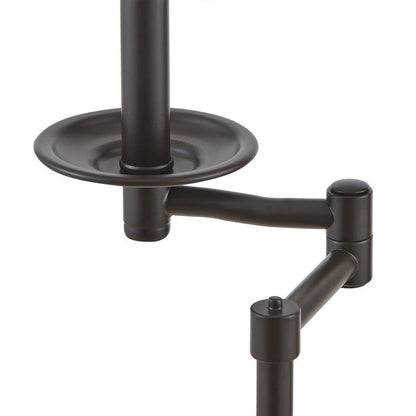 KAWOTI 64.5 inch Adjustable Height Swing Arm Floor Lamp with Shade