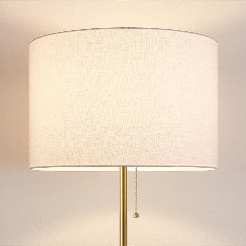 KAWOTI 65inch Modern Adjustable Standard Floor Lamp with White Drum Shade