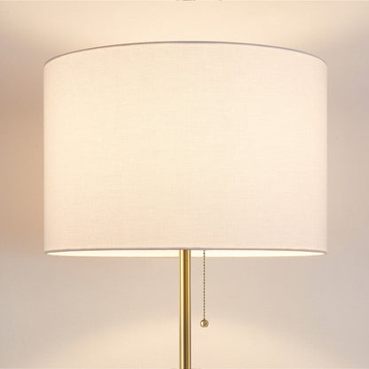 KAWOTI 65inch Modern Adjustable Standard Floor Lamp with White Drum Shade