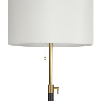 KAWOTI 65inch Modern Adjustable Standard Floor Lamp with White Drum Shade