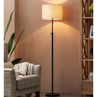 KAWOTI 65inch Modern Adjustable Standard Floor Lamp with White Drum Shade