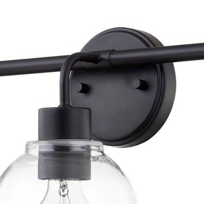 KAWOTI Dimmable Bathroom Vanity Light with Clear Glass Shades