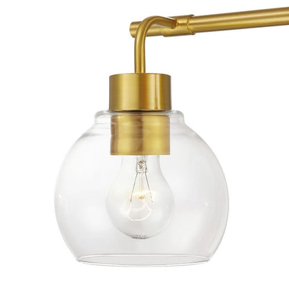 KAWOTI Dimmable Bathroom Vanity Light with Clear Glass Shades