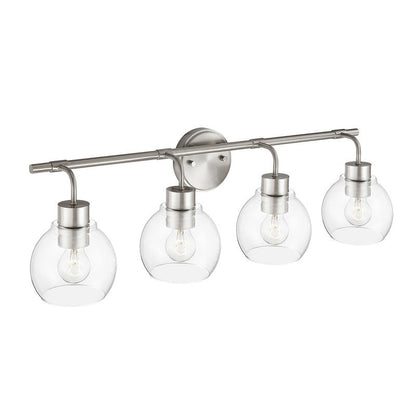 KAWOTI Dimmable Bathroom Vanity Light with Clear Glass Shades