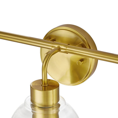 KAWOTI Dimmable Bathroom Vanity Light with Clear Glass Shades