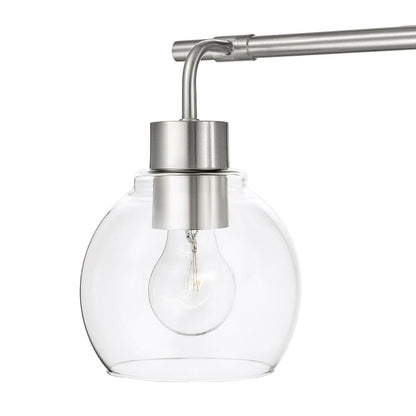 KAWOTI Dimmable Bathroom Vanity Light with Clear Glass Shades