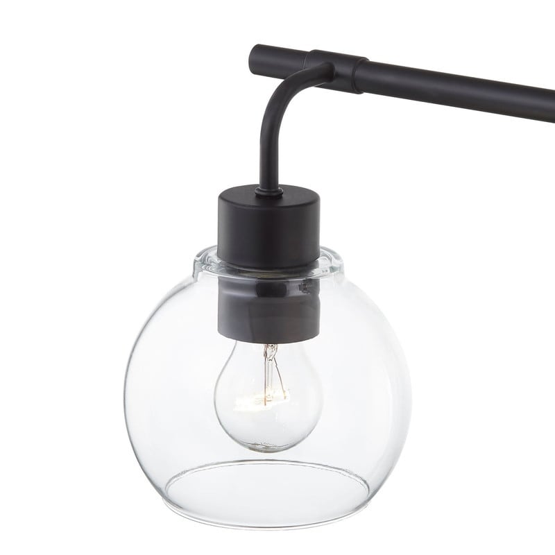 KAWOTI Dimmable Bathroom Vanity Light with Clear Glass Shades