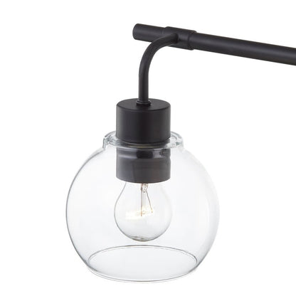 KAWOTI Dimmable Bathroom Vanity Light with Clear Glass Shades