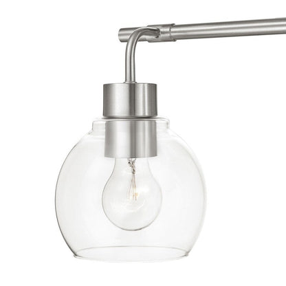 KAWOTI Dimmable Bathroom Vanity Light with Clear Glass Shades