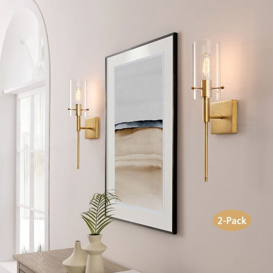 KAWOTI 5.5-in W 2-light Dimmable Wall Sconce Set(Set of 2)
