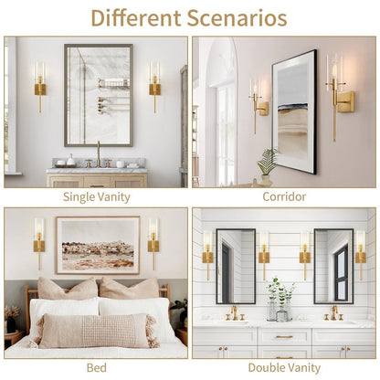 KAWOTI 5.5-in W 2-light Dimmable Wall Sconce Set(Set of 2)