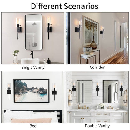 KAWOTI 5.5-in W 2-light Dimmable Wall Sconce Set(Set of 2)