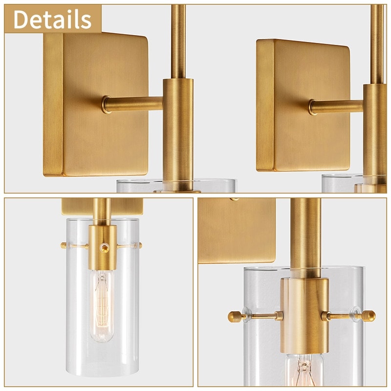 KAWOTI 5.5-in W 2-light Dimmable Wall Sconce Set(Set of 2)