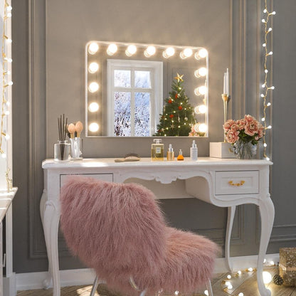 Keonjinn LED Makeup Hollywood Vanity Mirror with 15/18 LED Lights