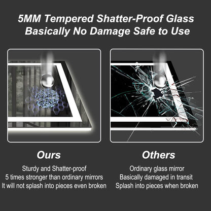 KIOTEE Super Bright Anti-fog LED Bathroom Mirror with Backlit and Front Lighting 3-Year Warranty