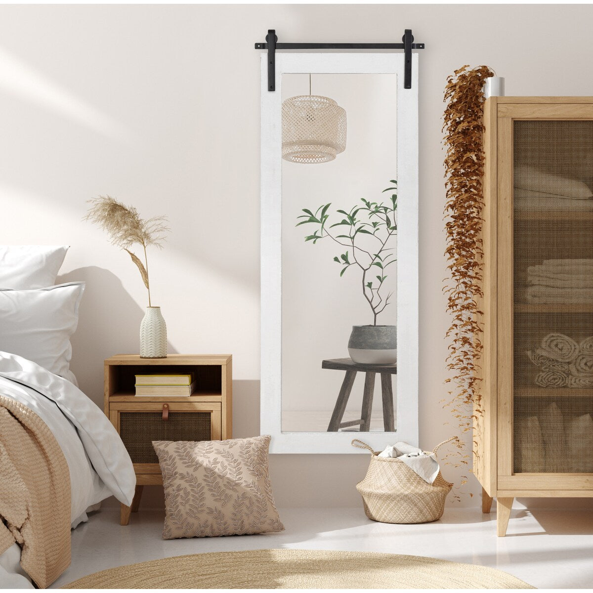 Kate and Laurel Cates Rustic Rectangular Wall Mirror