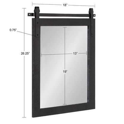 Kate and Laurel Cates Rustic Rectangular Wall Mirror