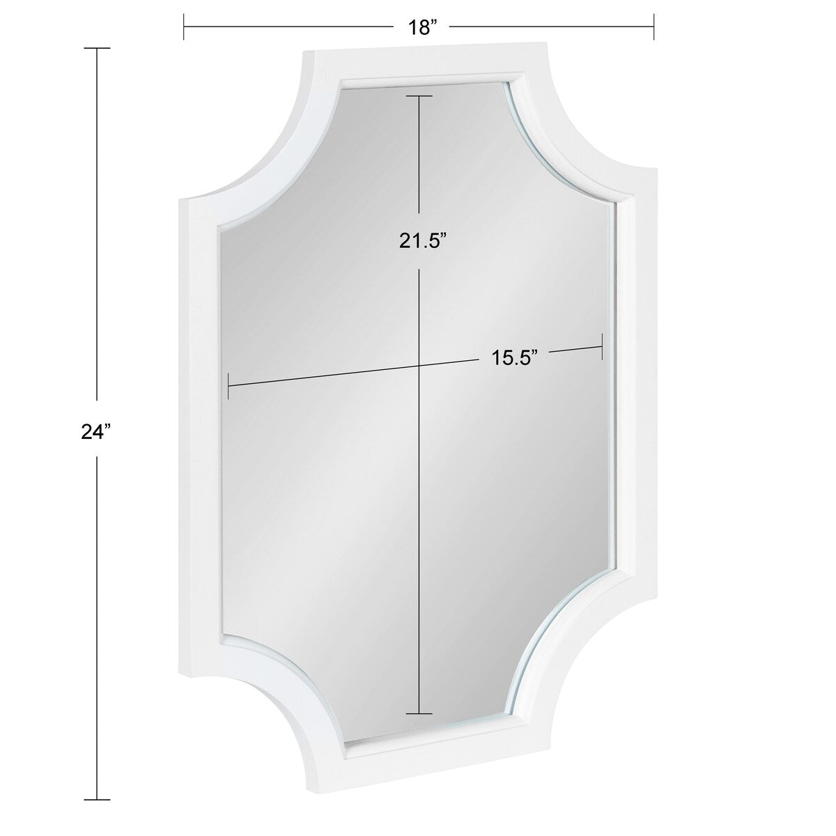 Kate and Laurel Hogan Scalloped Wood Framed Mirror