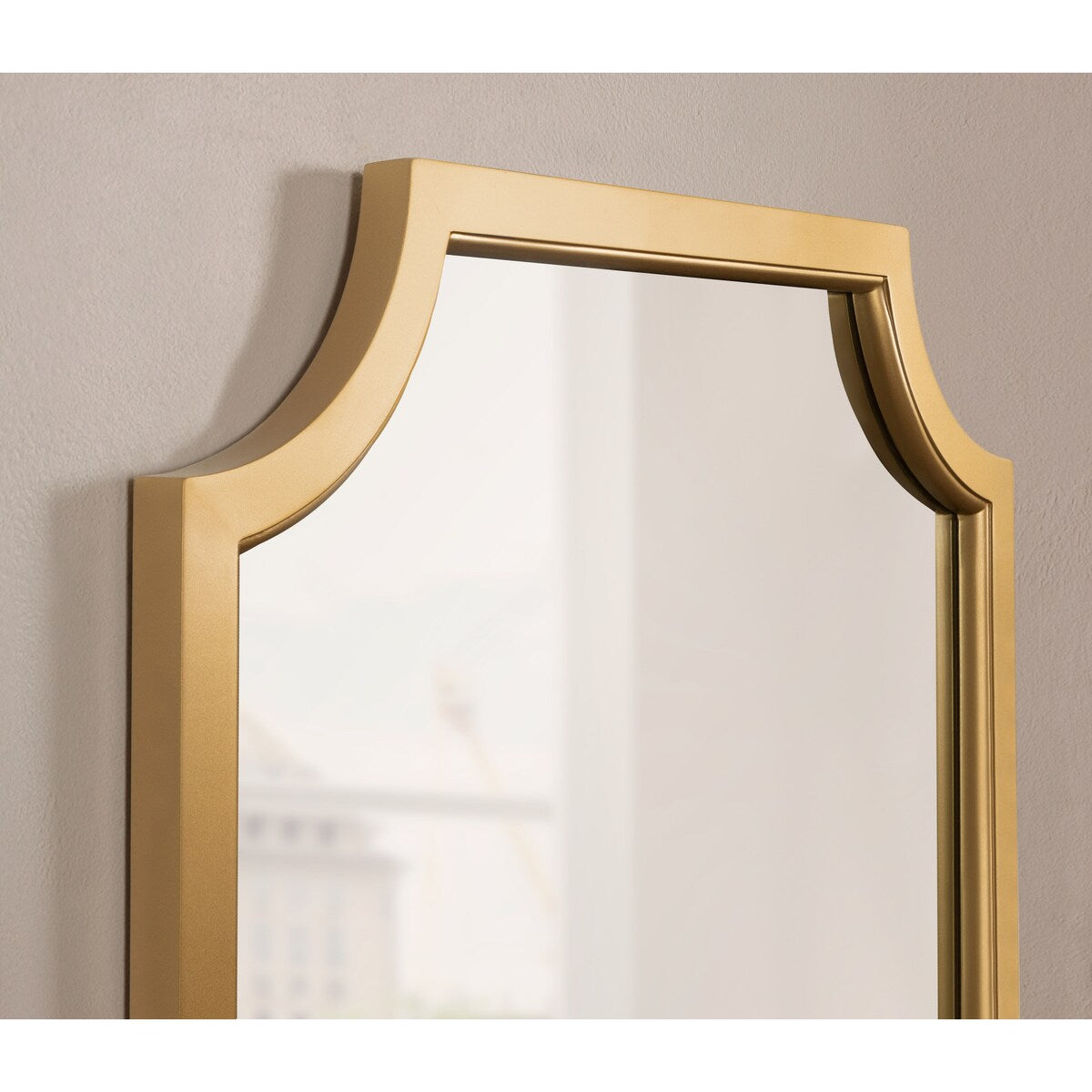 Kate and Laurel Hogan Scalloped Wood Framed Mirror