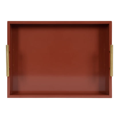 Kate and Laurel Lipton Metal Handle Decorative Tray