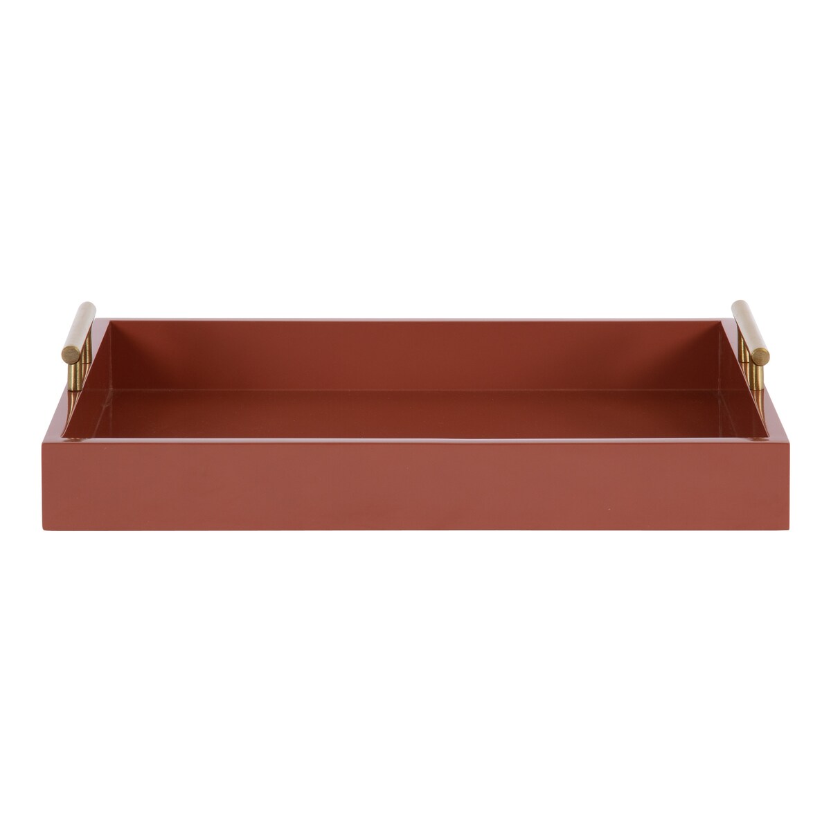 Kate and Laurel Lipton Metal Handle Decorative Tray