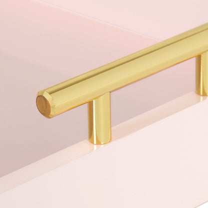 Kate and Laurel Lipton Metal Handle Decorative Tray