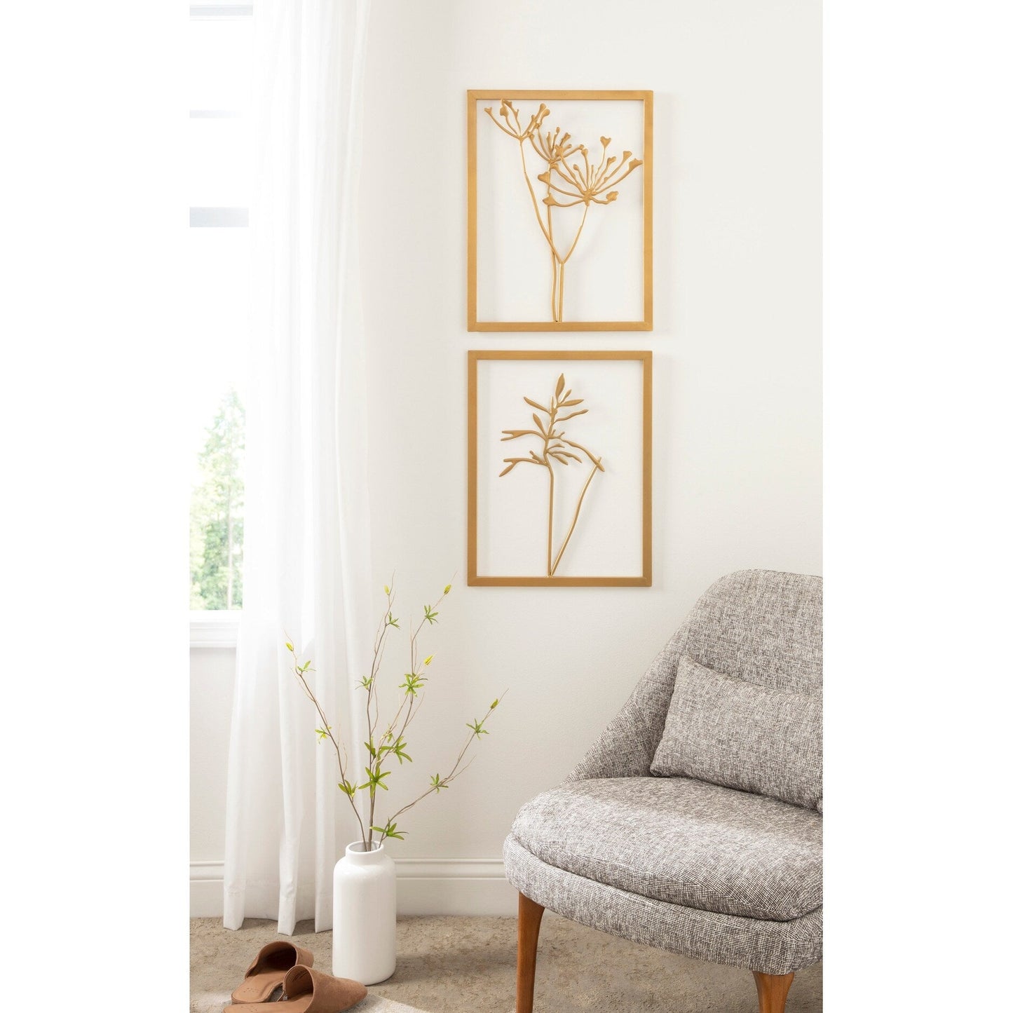 Kate and Laurel Malak Metal Framed Wall Art Set
