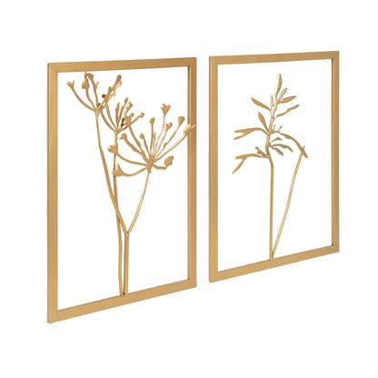 Kate and Laurel Malak Metal Framed Wall Art Set
