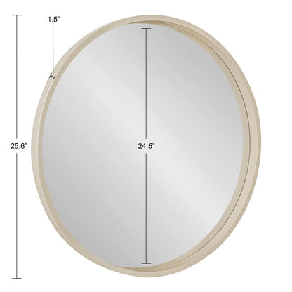 Kate and Laurel Travis Round Wood Accent Wall Mirror