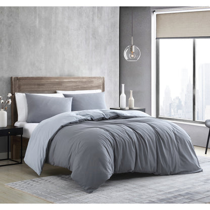 Kenneth Cole New York Miro Solid Reversible Duvet Cover Set
