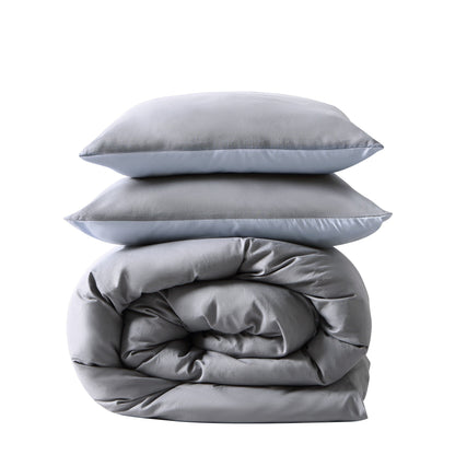 Kenneth Cole New York Miro Solid Reversible Duvet Cover Set