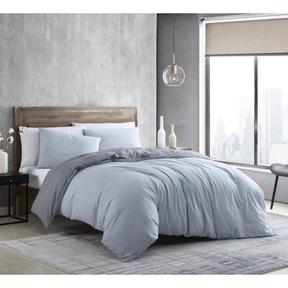 Kenneth Cole New York Miro Solid Reversible Duvet Cover Set