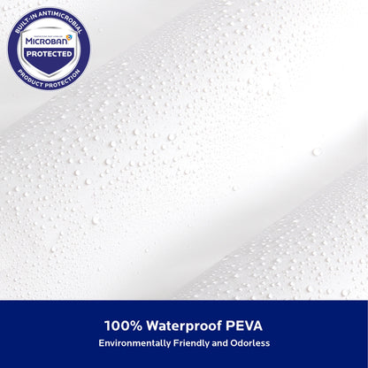 Kenney Microban Protected Heavyweight PEVA Shower Liner, 70 W x 72 H