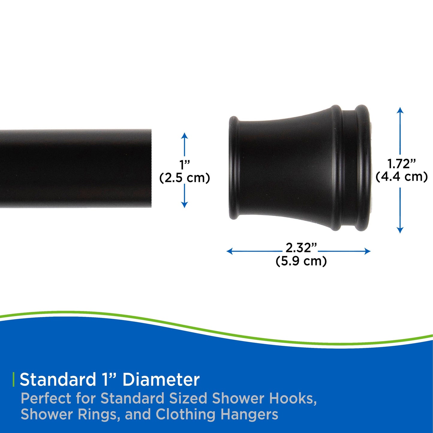 Kenney Twist & Fit 1 Tension Utility Rod, 48-84