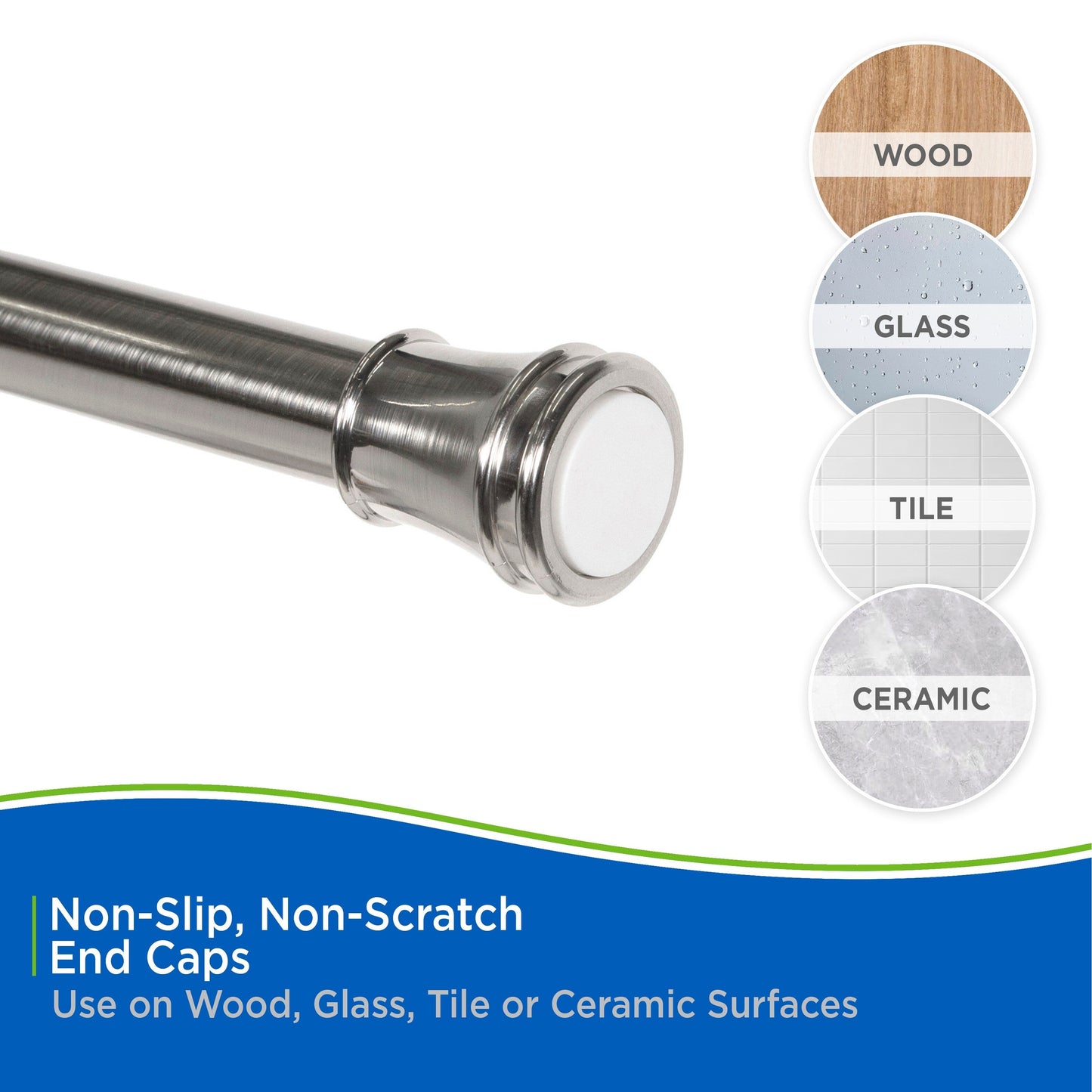 Kenney Twist & Fit 1 Tension Utility Rod, 48-84