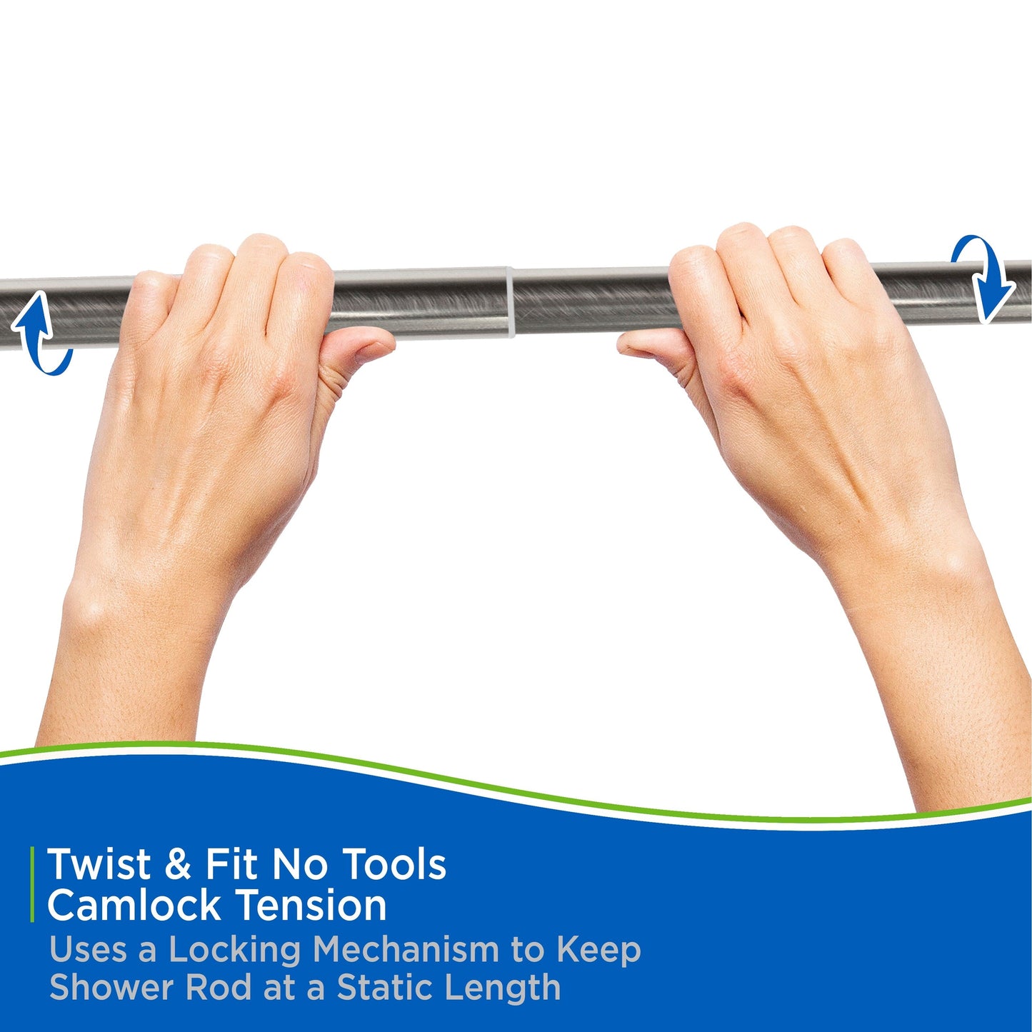 Kenney Twist & Fit 1 Tension Utility Rod, 48-84