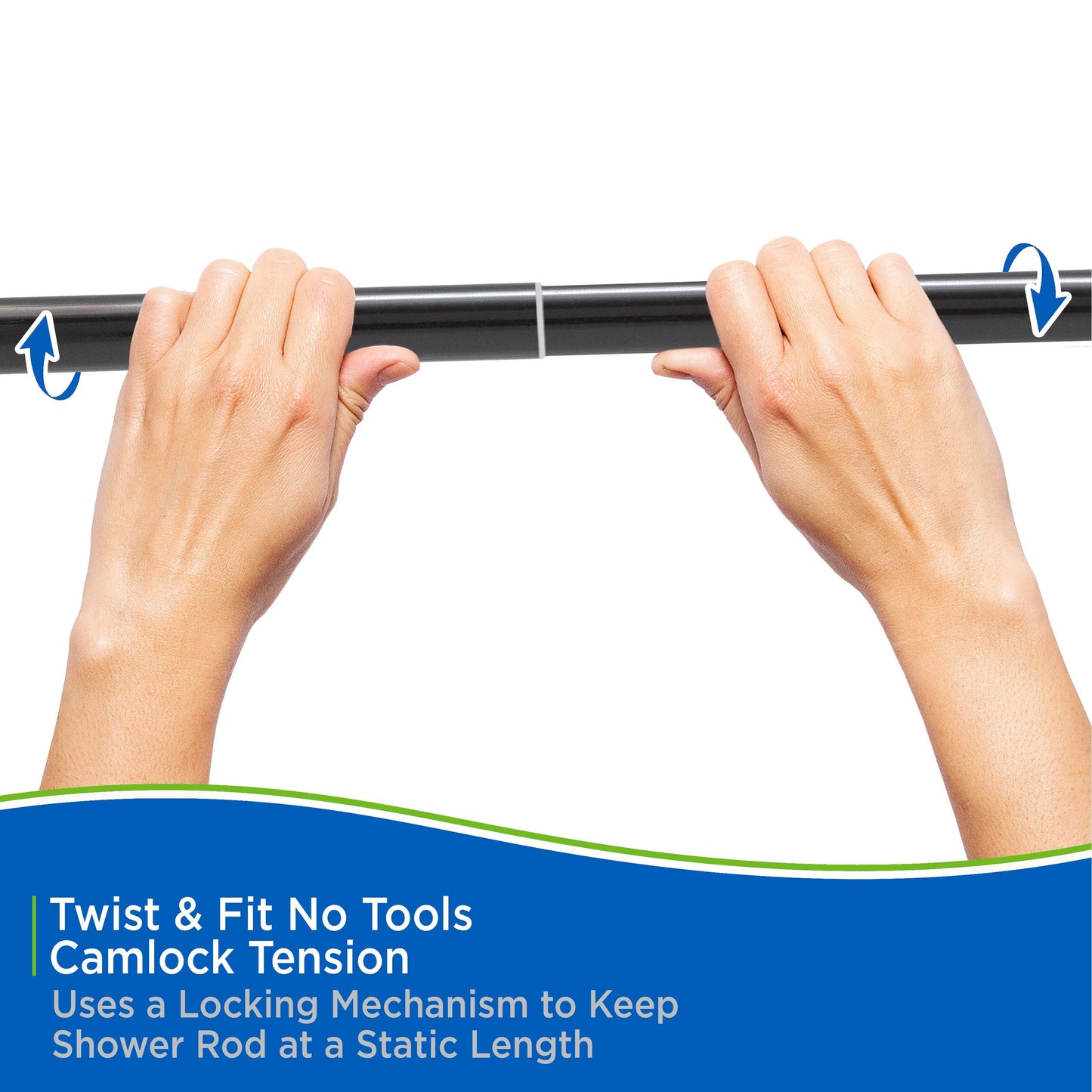Kenney Twist & Fit 1 Tension Utility Rod, 48-84