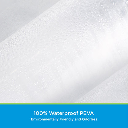 Kenney microCLEAN Antimicrobial Protection Medium Weight PEVA Shower Curtain Liner, 70 W x 72 H