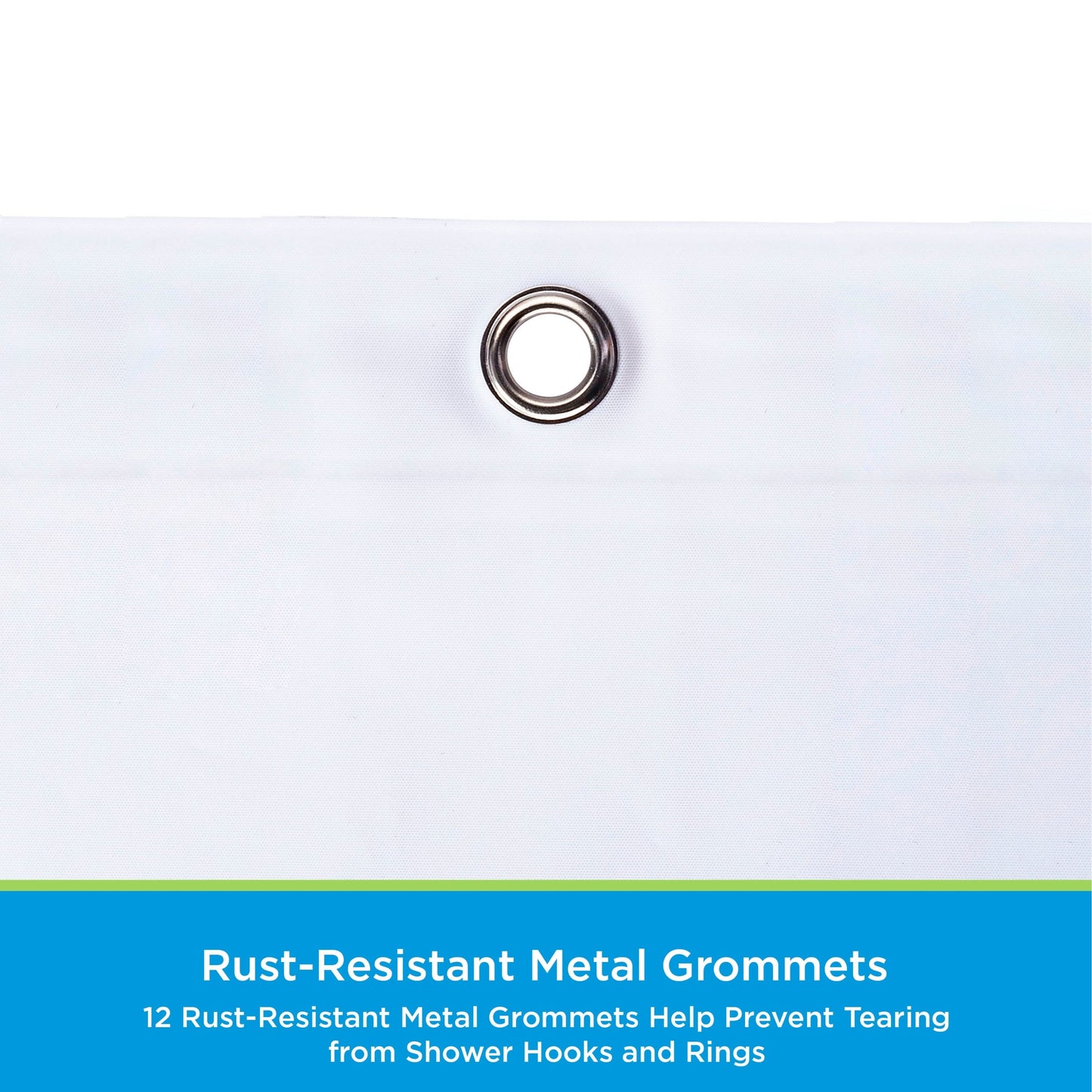 Kenney microCLEAN Antimicrobial Protection Medium Weight PEVA Shower Curtain Liner, 70 W x 72 H