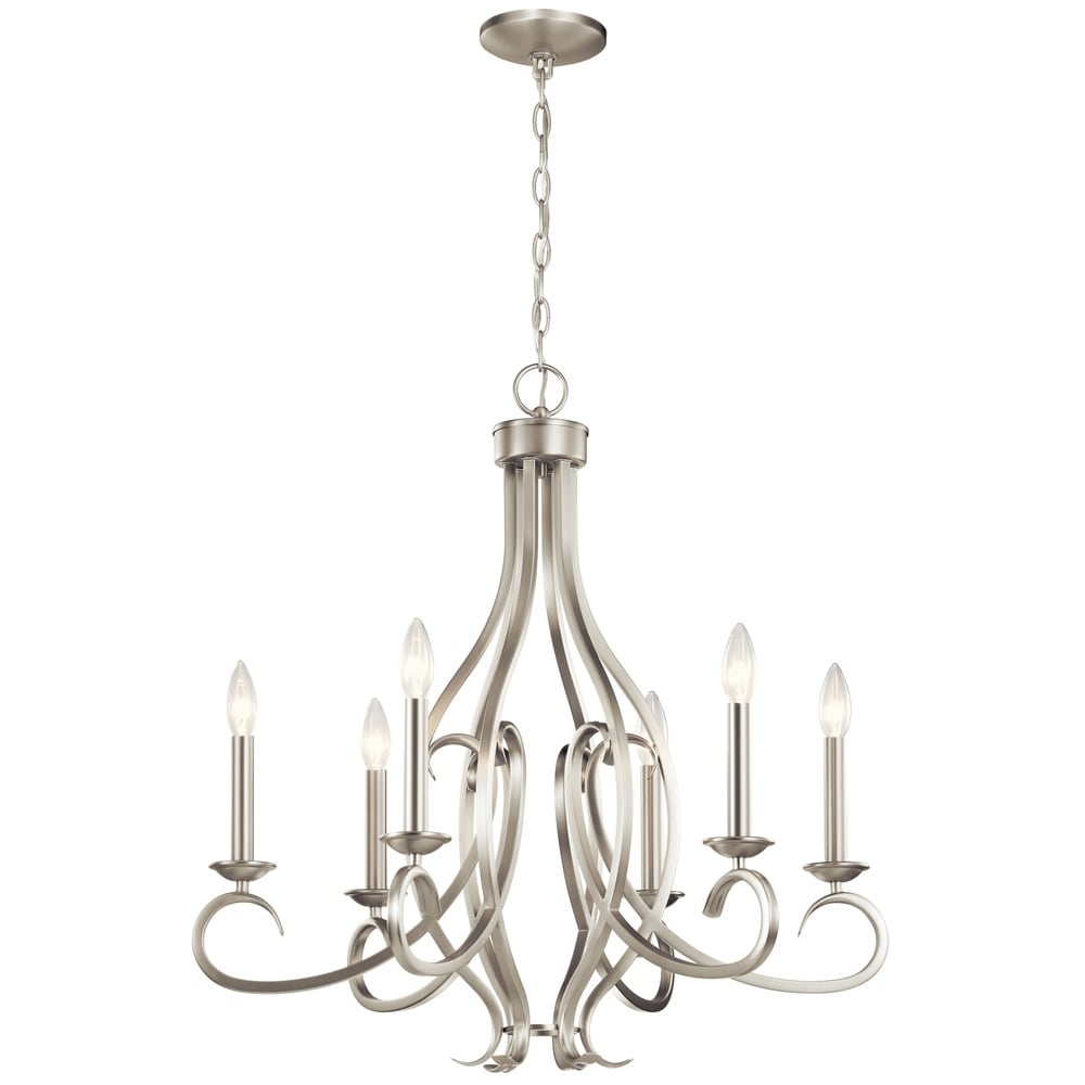 Kichler Lighting Ania 6-light Brushed Nickel Chandelier